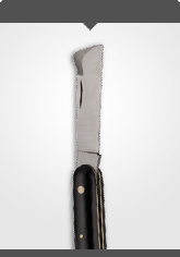 Okuliermesser mit Kunststoffheft, für Linkshänder Länge 10,5 cm