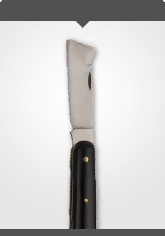 Budding and Grafting Knife with plastic handle and fixed brass bark lifter Length: 10.5 cm