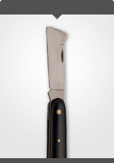 Budding and Grafting Knife with plastic handle and foldable brass bark lifter Length: 10.5 cm